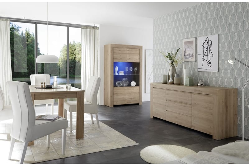 Vitriinikaappi Firenze 110 cm - Ruskea - Säilytys - Kaappi - Vitriini