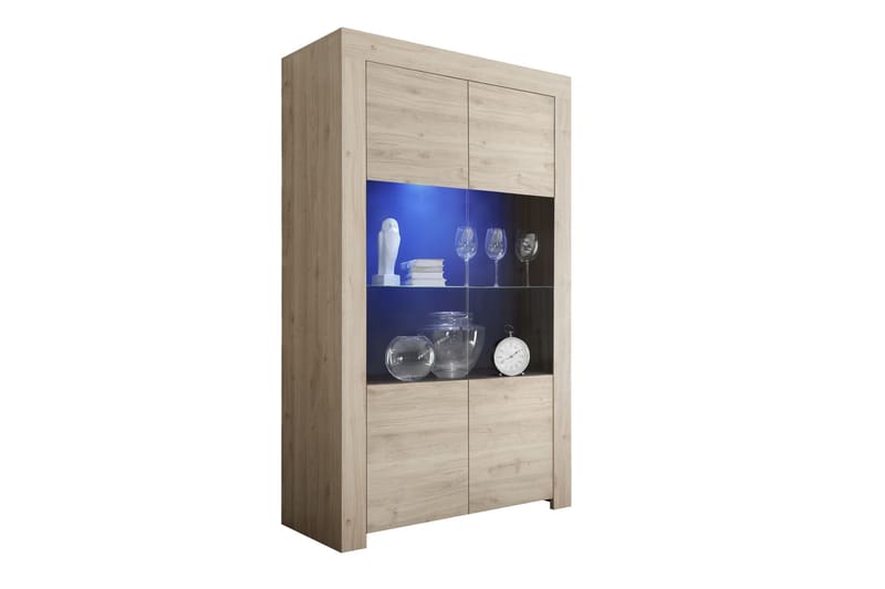 Vitriinikaappi Firenze 110 cm - Ruskea - Säilytys - Kaappi - Vitriini