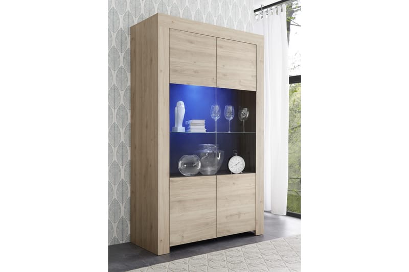 Vitriinikaappi Firenze 110 cm - Ruskea - Säilytys - Kaappi - Vitriini