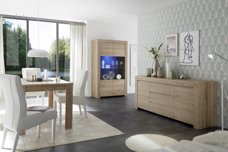 Vitriinikaappi Firenze 110 cm - Ruskea - Säilytys - Kaappi - Vitriini