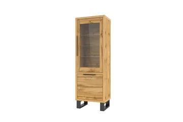 Vitriinikaappi Fogel 64x190 cm - Ruskea - Säilytys - Kaappi - Vitriini