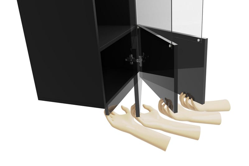 Vitriinikaappi Frick 45 cm - Valkoinen - Säilytys - Kaappi - Vitriini