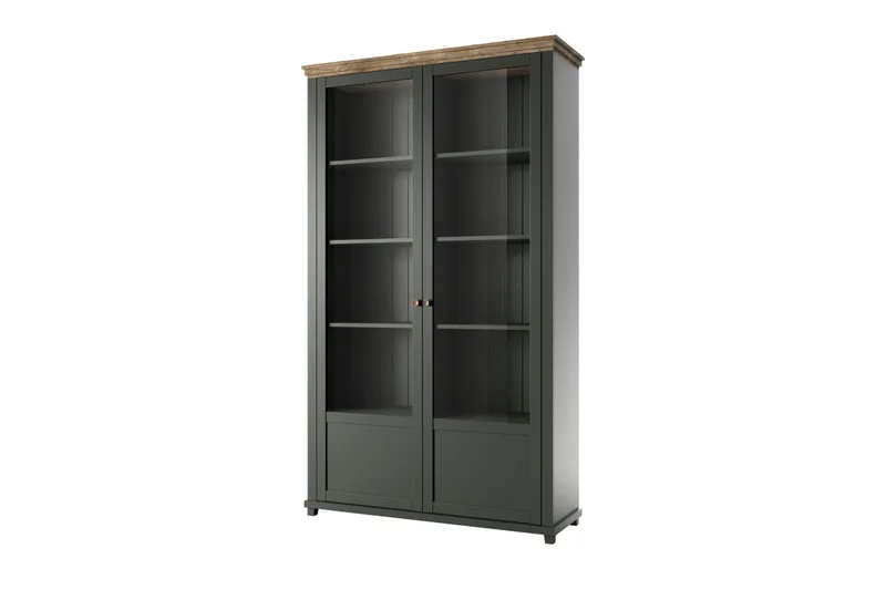 Vitriinikaappi Getafez 42x126 cm, Khaki/Luonnonväri