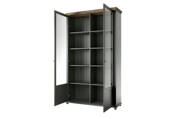 Vitriinikaappi Getafez 42x126 cm - Khaki/Luonnonväri - Säilytys - Kaappi - Vitriini