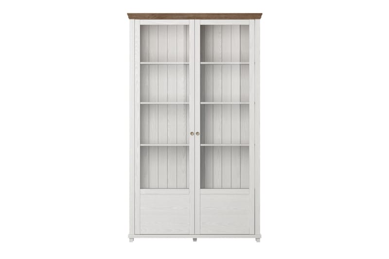 Vitriinikaappi Getafez 42x126 cm - Valkoinen/Luonnonväri - Säilytys - Kaappi - Vitriini