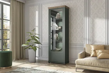 Vitriinikaappi Getafez 42x71 cm - Khaki/Luonnonväri - Säilytys - Kaappi - Vitriini
