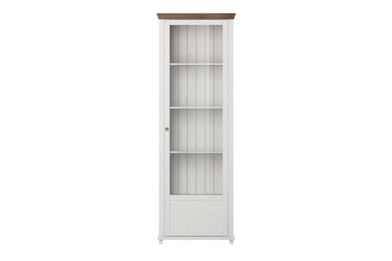 Vitriinikaappi Getafez 42x71 cm - Valkoinen/Luonnonväri - Säilytys - Kaappi - Vitriini