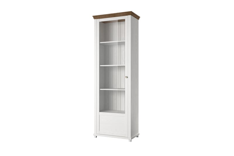 Vitriinikaappi Getafez 42x71 cm - Valkoinen/Luonnonväri - Säilytys - Kaappi - Vitriini