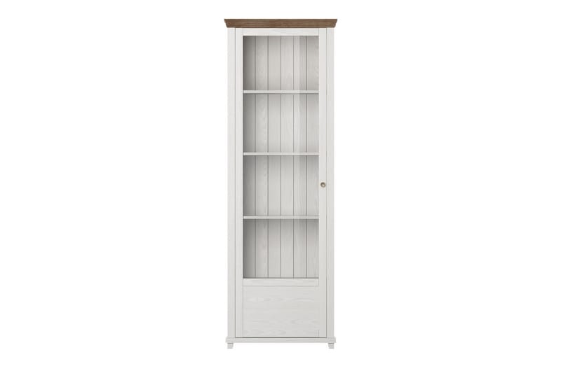 Vitriinikaappi Getafez 42x71 cm - Valkoinen/Luonnonväri - Säilytys - Kaappi - Vitriini