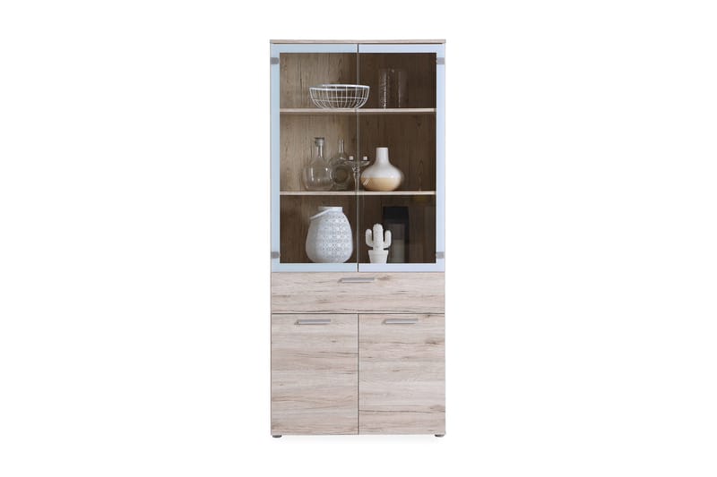 Vitriinikaappi Goblirsch 80x184 cm - Ruskea - Säilytys - Kaappi - Vitriini