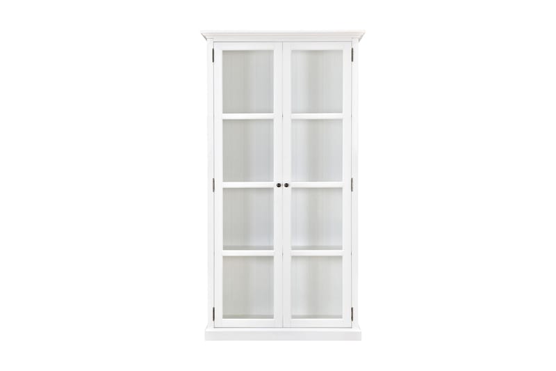 Vitriinikaappi Hampton 100 cm 3 Hyllyä 2 ovea - Valkoinen - Säilytys - Kaappi - Vitriini
