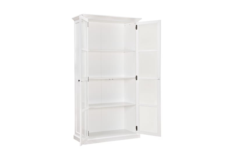 Vitriinikaappi Hampton 100 cm 3 Hyllyä 2 ovea - Valkoinen - Säilytys - Kaappi - Vitriini