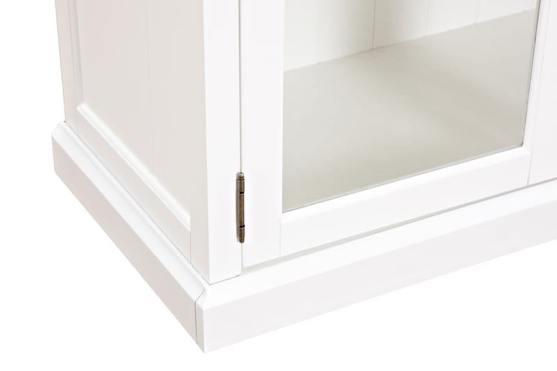 Vitriinikaappi Hampton 100 cm 3 Hyllyä 2 ovea - Valkoinen - Säilytys - Kaappi - Vitriini