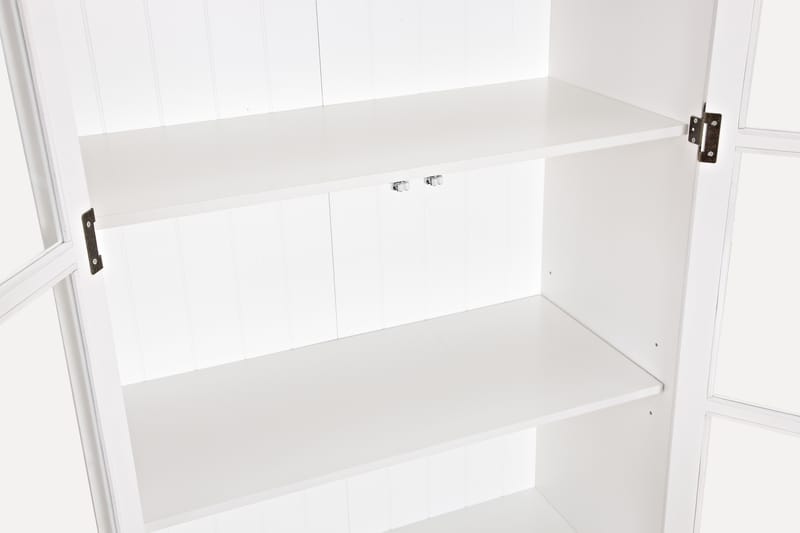 Vitriinikaappi Hampton 100 cm 3 Hyllyä 2 ovea - Valkoinen - Säilytys - Kaappi - Vitriini