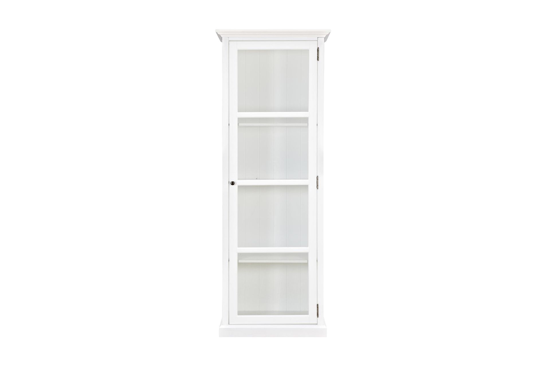 Vitriinikaappi Hampton 70 cm 3 Hyllyä Ovi - Valkoinen - Säilytys - Kaappi - Vitriini