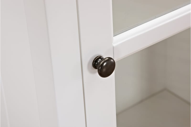 Vitriinikaappi Hampton 70 cm 3 Hyllyä Ovi - Valkoinen - Säilytys - Kaappi - Vitriini