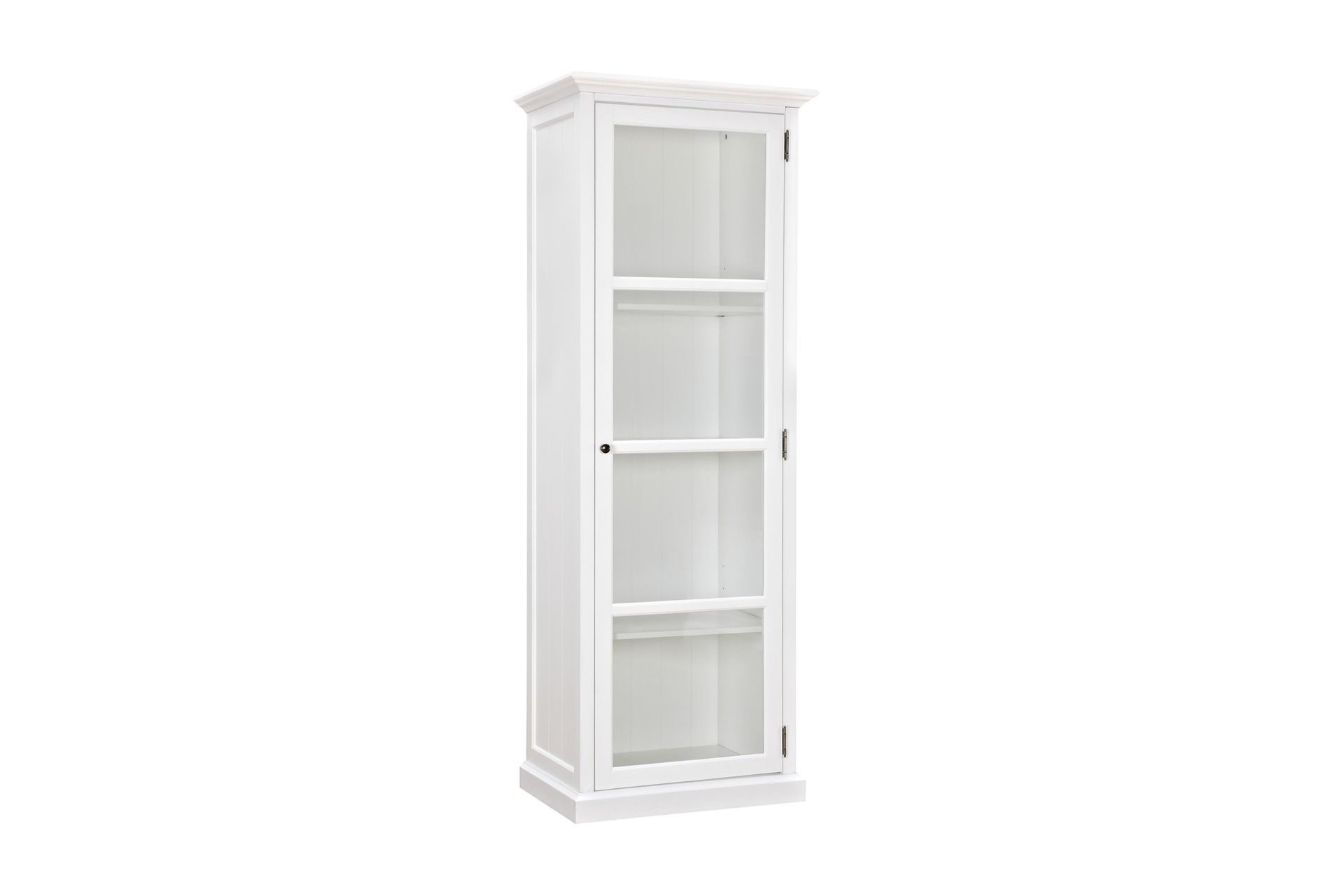 Vitriinikaappi Hampton 70 cm 3 Hyllyä Ovi - Valkoinen - Säilytys - Kaappi - Vitriini