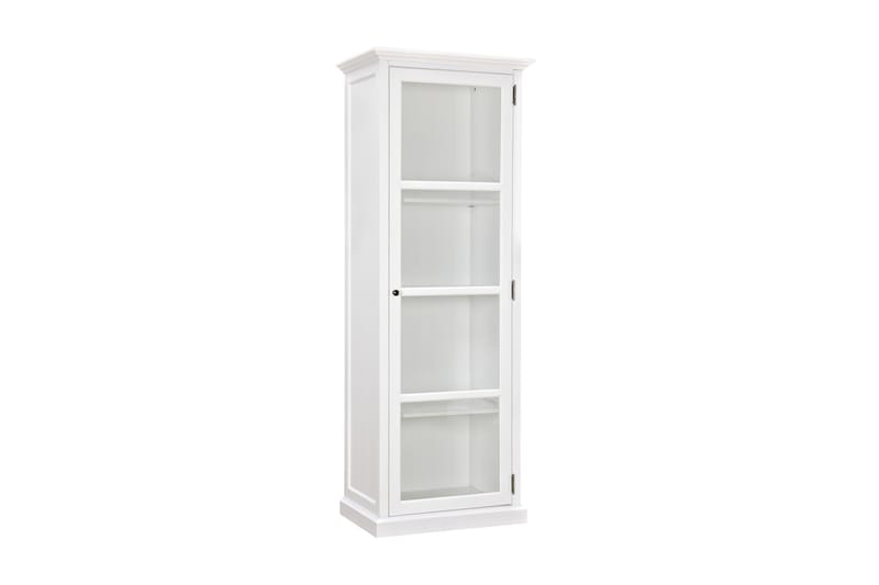 Vitriinikaappi Hampton 70 cm 3 Hyllyä Ovi - Valkoinen - Säilytys - Kaappi - Vitriini