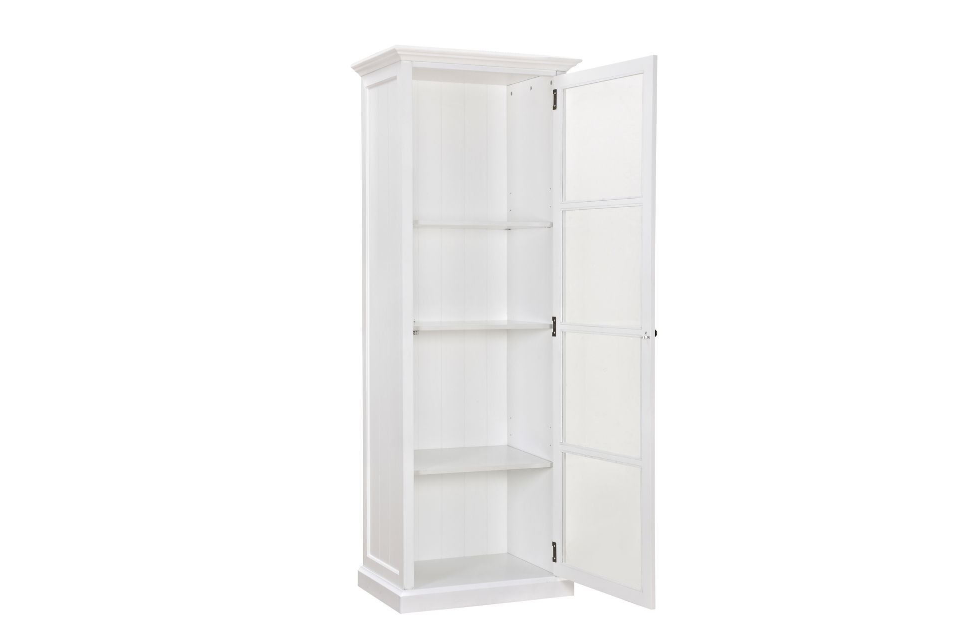 Vitriinikaappi Hampton 70 cm 3 Hyllyä Ovi - Valkoinen - Säilytys - Kaappi - Vitriini