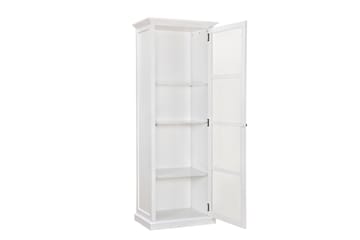 Vitriinikaappi Hampton 70 cm 3 Hyllyä Ovi - Valkoinen - Säilytys - Kaappi - Vitriini