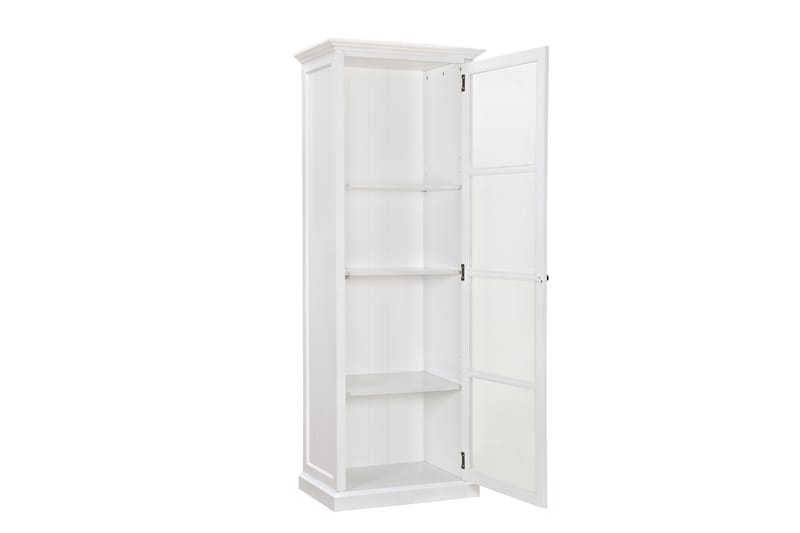 Vitriinikaappi Hampton 70 cm 3 Hyllyä Ovi - Valkoinen - Säilytys - Kaappi - Vitriini