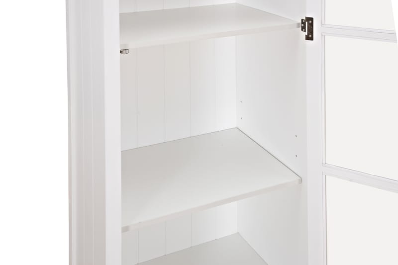 Vitriinikaappi Hampton 70 cm 3 Hyllyä Ovi - Valkoinen - Säilytys - Kaappi - Vitriini