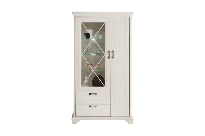 Vitriinikaappi Hareholme 113 cm - Valkoinen - Säilytys - Kaappi - Vitriini