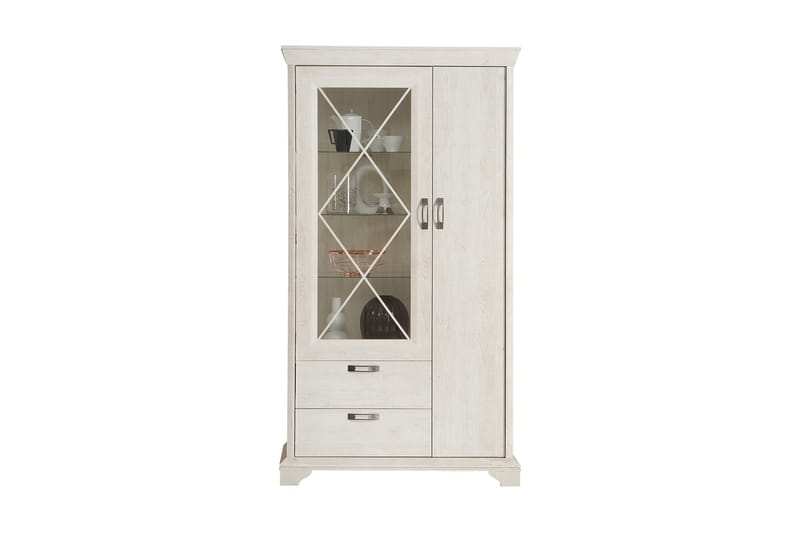 Vitriinikaappi Hareholme 113 cm - Valkoinen - Säilytys - Kaappi - Vitriini