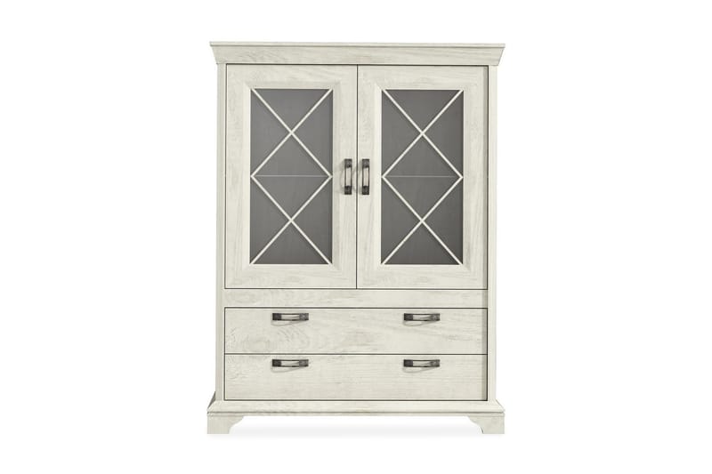 Vitriinikaappi Hareholme 123 cm - Valkoinen - Säilytys - Kaappi - Vitriini