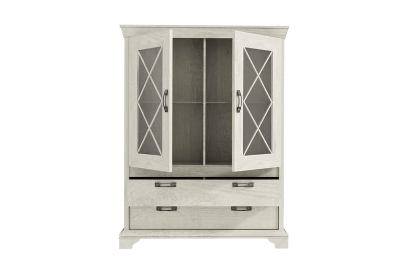 Vitriinikaappi Hareholme 123 cm - Valkoinen - Säilytys - Kaappi - Vitriini