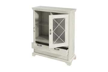 Vitriinikaappi Hareholme 123 cm - Valkoinen - Säilytys - Kaappi - Vitriini