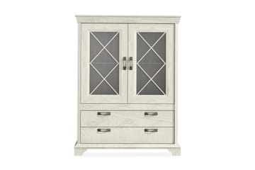 Vitriinikaappi Hareholme 123 cm - Valkoinen - Säilytys - Kaappi - Vitriini