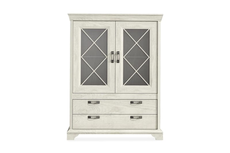 Vitriinikaappi Hareholme 123 cm - Valkoinen - Säilytys - Kaappi - Vitriini