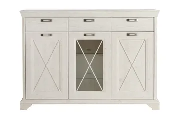 Vitriinikaappi Hareholme 178 cm - Valkoinen - Säilytys - Kaappi - Vitriini