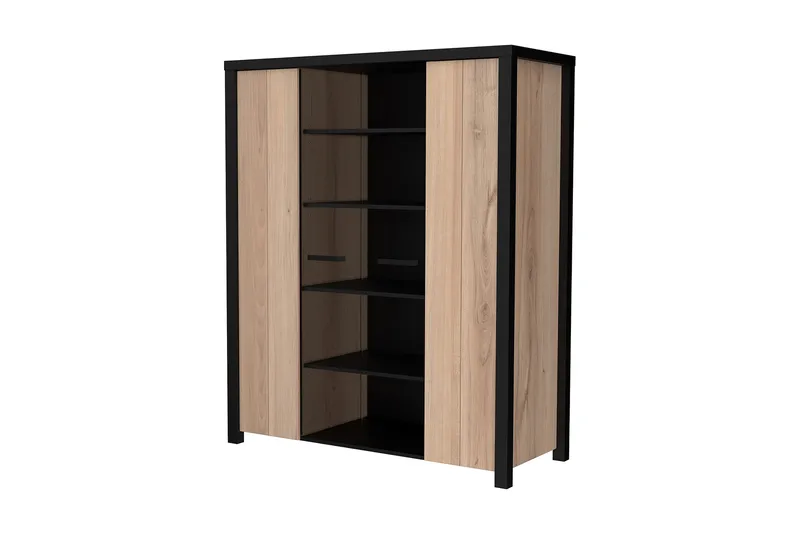 Vitriinikaappi Havdar 52x130 cm - Ruskea/Musta - Säilytys - Kaappi - Vitriini