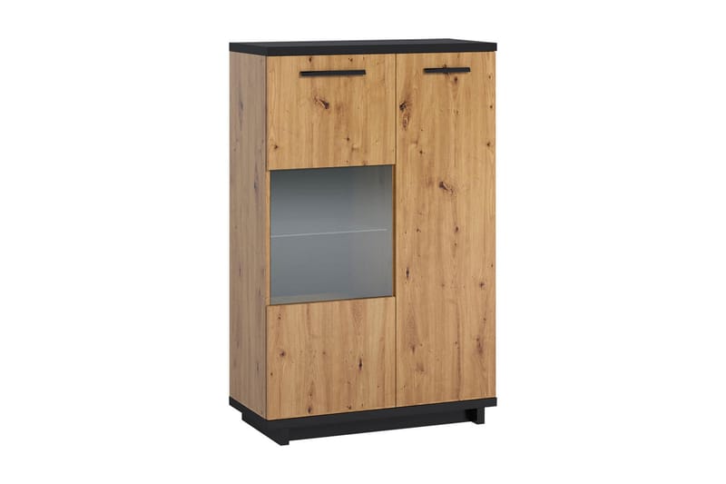 Vitriinikaappi Ines 40x90 cm, Tammi/Musta