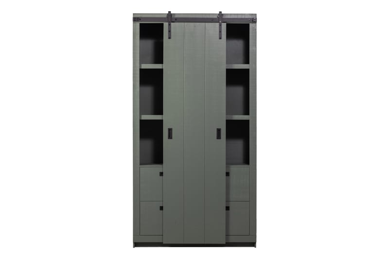 Vitriinikaappi Kamern 37x122 cm - Armeijanvihreä - Säilytys - Kaappi - Vitriini