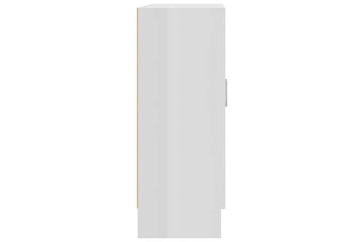 Vitriinikaappi korkeakiilto valkoinen 82,5x30,5x80 cm - Valkoinen - Vitriini