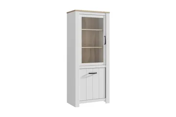 Vitriinikaappi Luxted 77 cm - Valkoinen/Ruskea - Säilytys - Kaappi - Vitriini