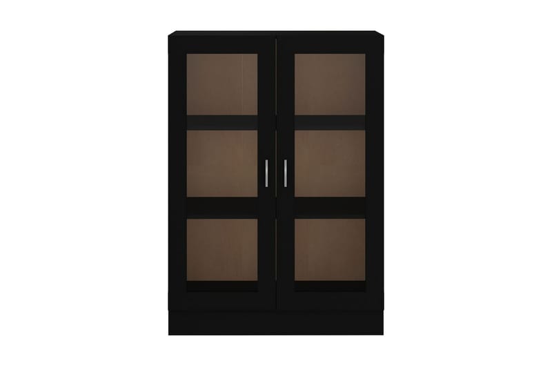 Vitriinikaappi musta 82,5x30,5x115 cm lastulevy - Musta - Säilytys - Kaappi - Vitriini