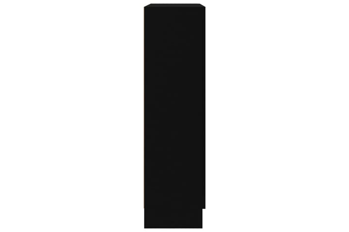Vitriinikaappi musta 82,5x30,5x115 cm lastulevy - Musta - Vitriini