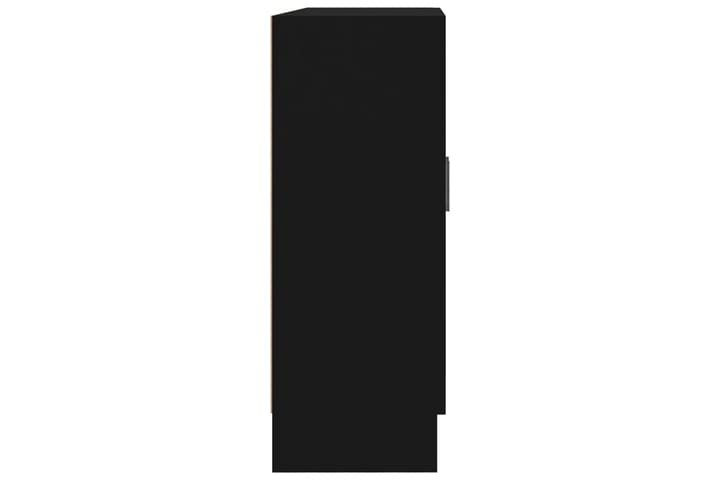 Vitriinikaappi musta 82,5x30,5x80 cm lastulevy - Musta - Vitriini