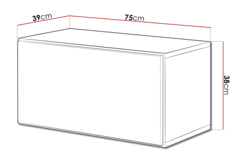 Vitriinikaappi Roco 37,5x39x75 cm - Antrasiitti - Vitriini