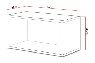Vitriinikaappi Roco 37,5x39x75 cm - Musta - Säilytys - Kaappi - Vitriini