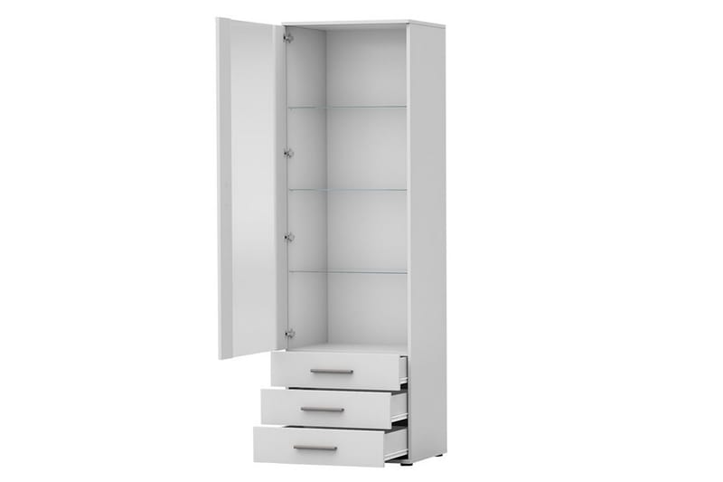 Vitriinikaappi Soho 60x41x192 cm - Musta - Säilytys - Kaappi - Vitriini