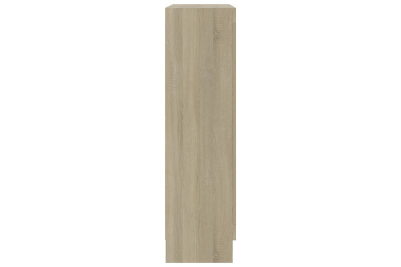 Vitriinikaappi Sonoma-tammi 82,5x30,5x115 cm lastulevy - Ruskea - Säilytys - Kaappi - Vitriini