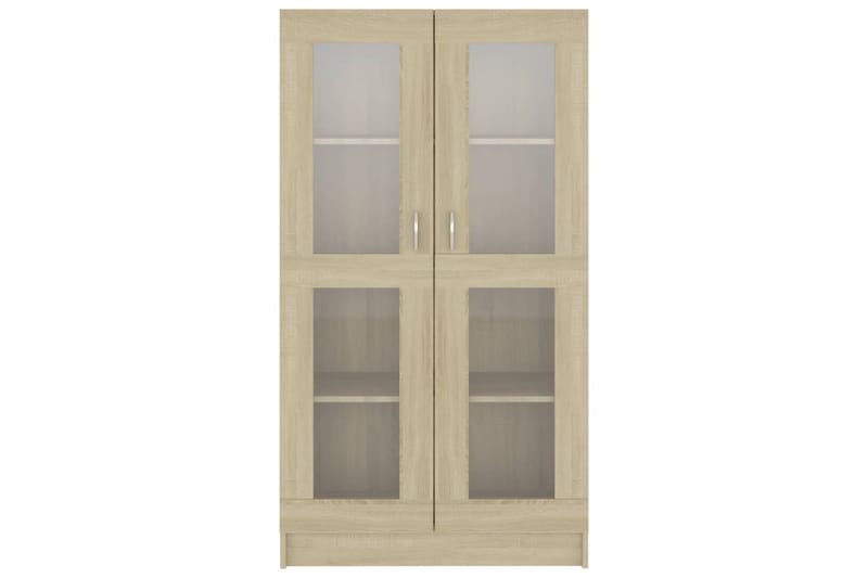 Vitriinikaappi Sonoma-tammi 82,5x30,5x150 cm lastulevy - Ruskea - Säilytys - Kaappi - Vitriini