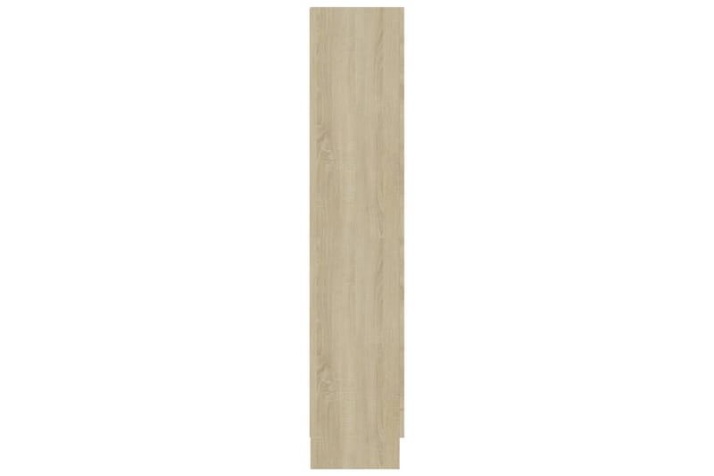 Vitriinikaappi Sonoma-tammi 82,5x30,5x150 cm lastulevy - Ruskea - Säilytys - Kaappi - Vitriini