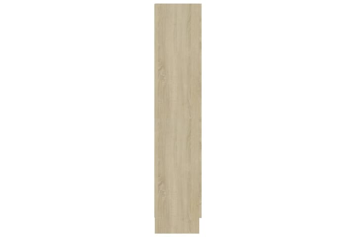Vitriinikaappi Sonoma-tammi 82,5x30,5x150 cm lastulevy - Ruskea - Vitriini