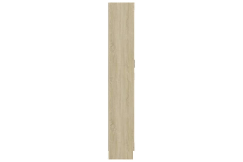 Vitriinikaappi Sonoma-tammi 82,5x30,5x185,5 cm lastulevy - Ruskea - Säilytys - Kaappi - Vitriini
